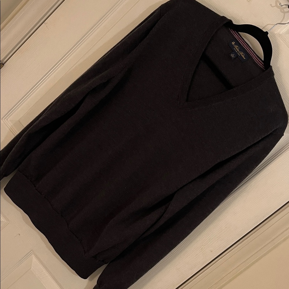 Brooks Brothers V-Neck Sweater - Dark Gray